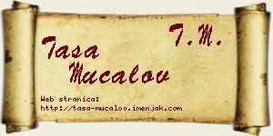 Tasa Mučalov vizit kartica